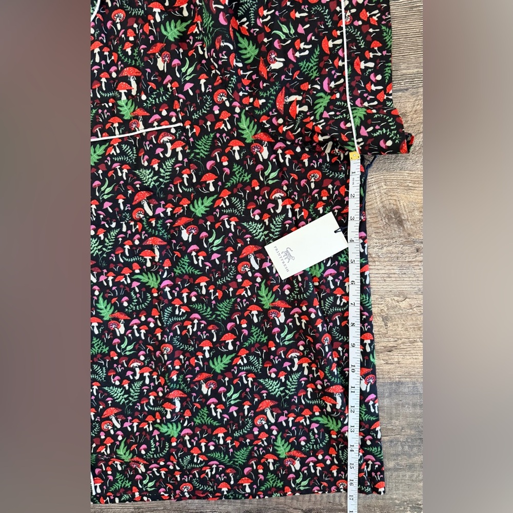 PRINTFRESH 4X Organic Cotton Shorts Pajama Set Mushroom & Leaf Print - Picture 8 of 16